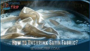 how to unshrink satin fabric