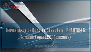 importance of quality steel (e.g., phantom 6 scissor from arc™ scissors)
