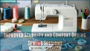 improved stability and comfort during sewing sessions