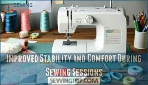 improved stability and comfort during sewing sessions improved stability and comfort during sewing sessions