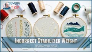 incorrect stabilizer weight