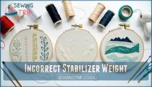 incorrect stabilizer weight