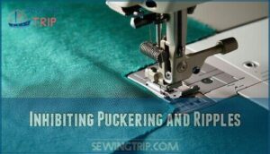 inhibiting puckering and ripples