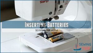 inserting batteries