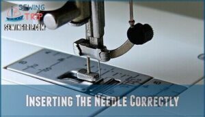 inserting the needle correctly