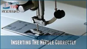 inserting the needle correctly