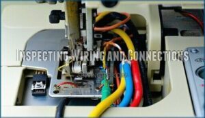inspecting wiring and connections