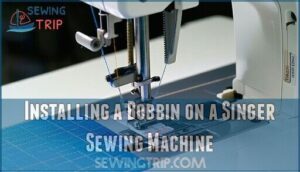 installing a bobbin on a singer sewing machine