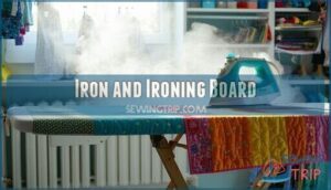 iron and ironing board