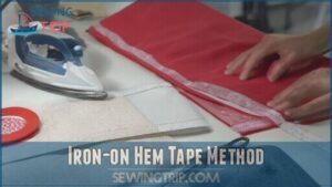 iron-on hem tape method