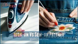 iron-on vs sew-on patches