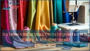 is it enough to use the special stretch stitch for knits or do i need special needles and threads