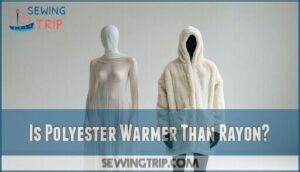 is polyester warmer than rayon