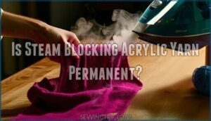 is steam blocking acrylic yarn permanent