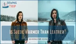 is suede warmer than leather