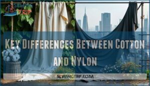 key differences between cotton and nylon