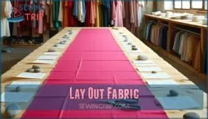 lay out fabric
