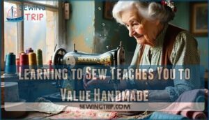 learning to sew teaches you to value handmade