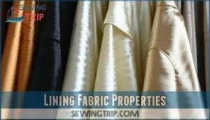 lining fabric properties