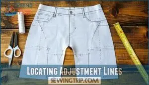 locating adjustment lines