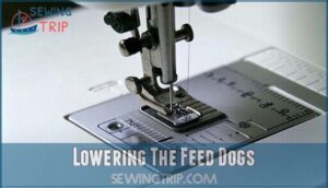 lowering the feed dogs