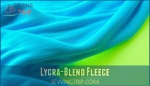 lycra-blend fleece