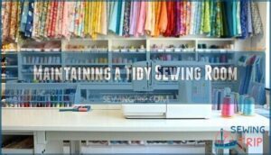 maintaining a tidy sewing room