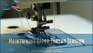 maintaining upper thread tension