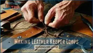 making leather keeper loops