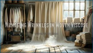 managing wrinkles in woven viscose