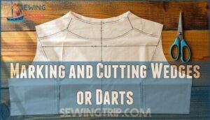 marking and cutting wedges or darts