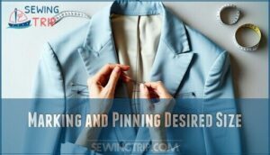 marking and pinning desired size