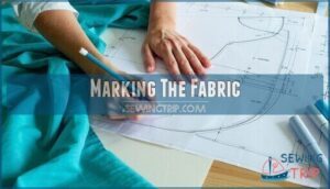 marking the fabric