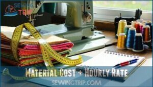 material cost + hourly rate