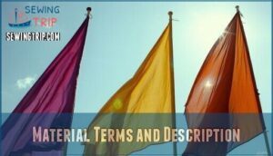 material terms and description