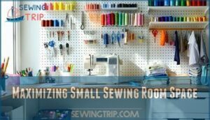 maximizing small sewing room space