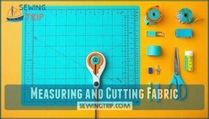 measuring and cutting fabric