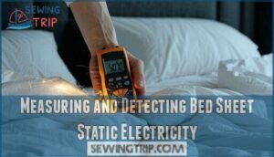 measuring and detecting bed sheet static electricity