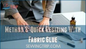 method 3: quick resizing with fabric glue