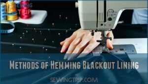 methods of hemming blackout lining