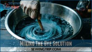 mixing the dye solution