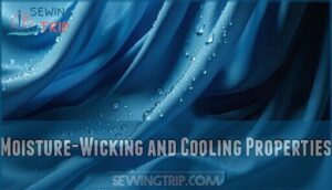 moisture-wicking and cooling properties