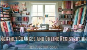 monthly changes and online registration