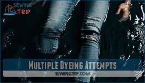 multiple dyeing attempts