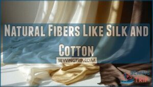 natural fibers like silk and cotton