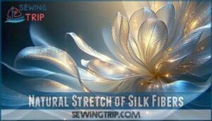 natural stretch of silk fibers