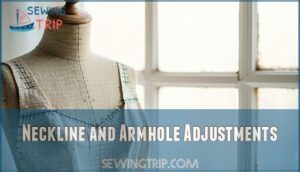 neckline and armhole adjustments