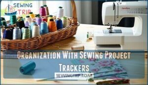 organization with sewing project trackers