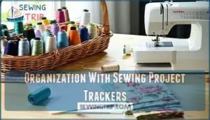 organization with sewing project trackers