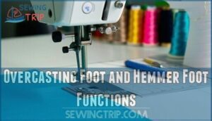 overcasting foot and hemmer foot functions